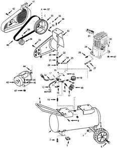 Air-Compressor Parts Diagram and Parts List for VT6295  Campbell Hausfeld Compressor